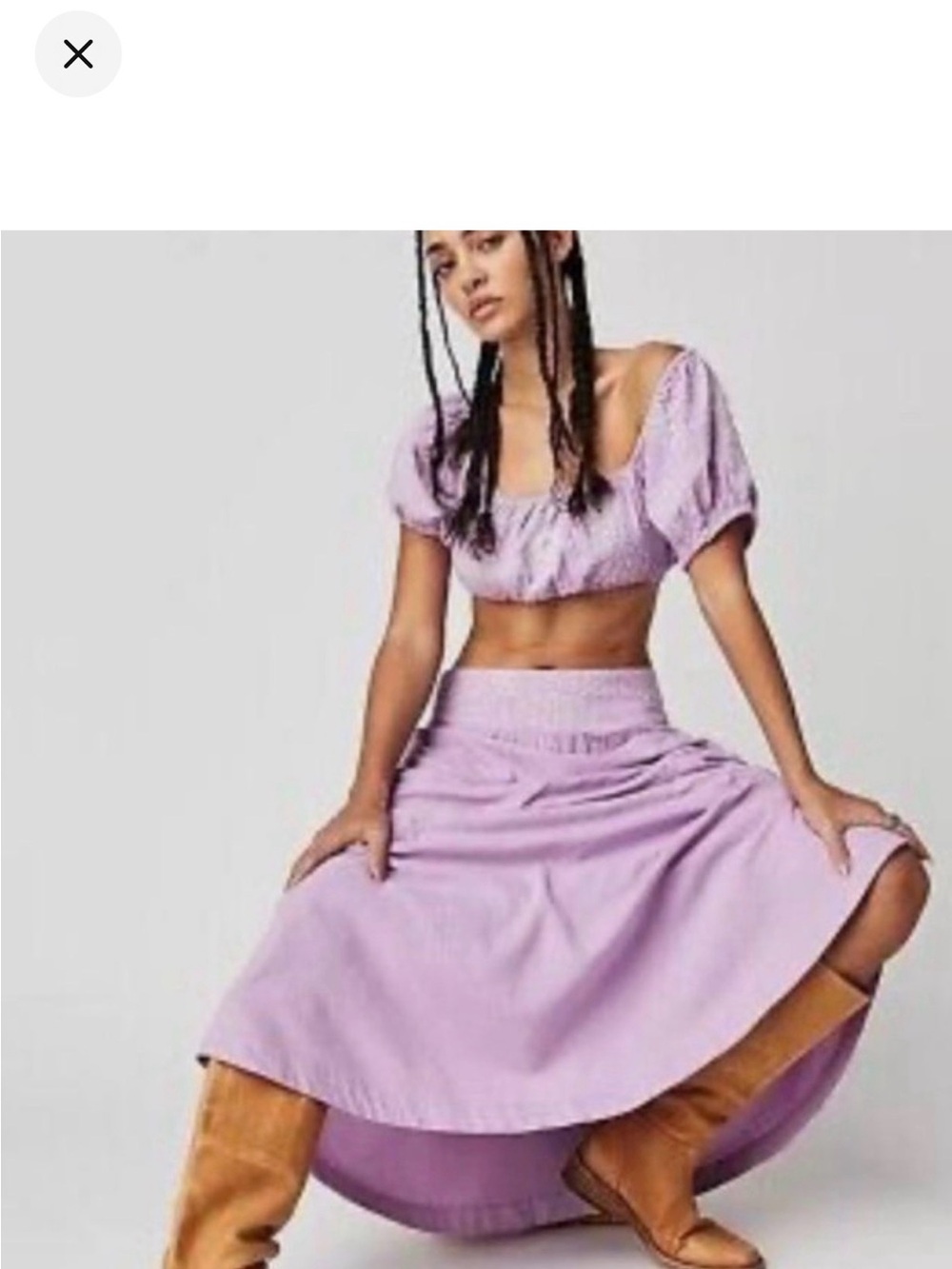 FREE PEOPLE lotus set Lilac Smocked Waist Maxi Skirt - Women - Picture 12 of 12